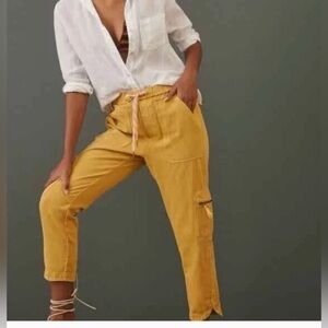 Anthropologie Pilcro The Cottage Drawstring Utility Cargo Pants, Size Medium